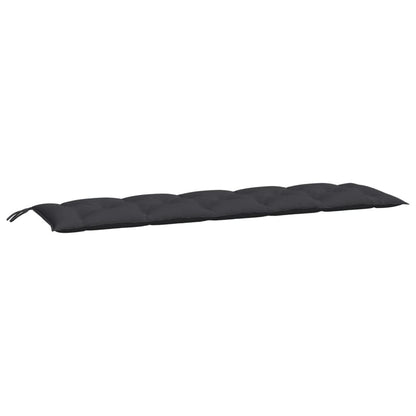 Almofadões banco jardim 2 pcs 180x50x7cm tecido oxford preto