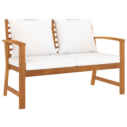 3 pcs conjunto de lounge de jardim com almofadões acácia maciça