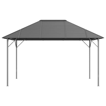 Gazebo com telhado 4x3 m antracite