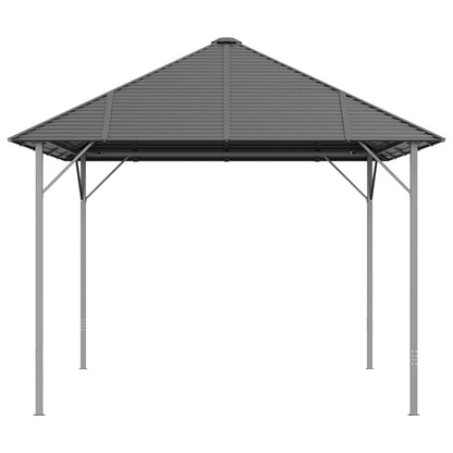 Gazebo com telhado 4x3 m antracite