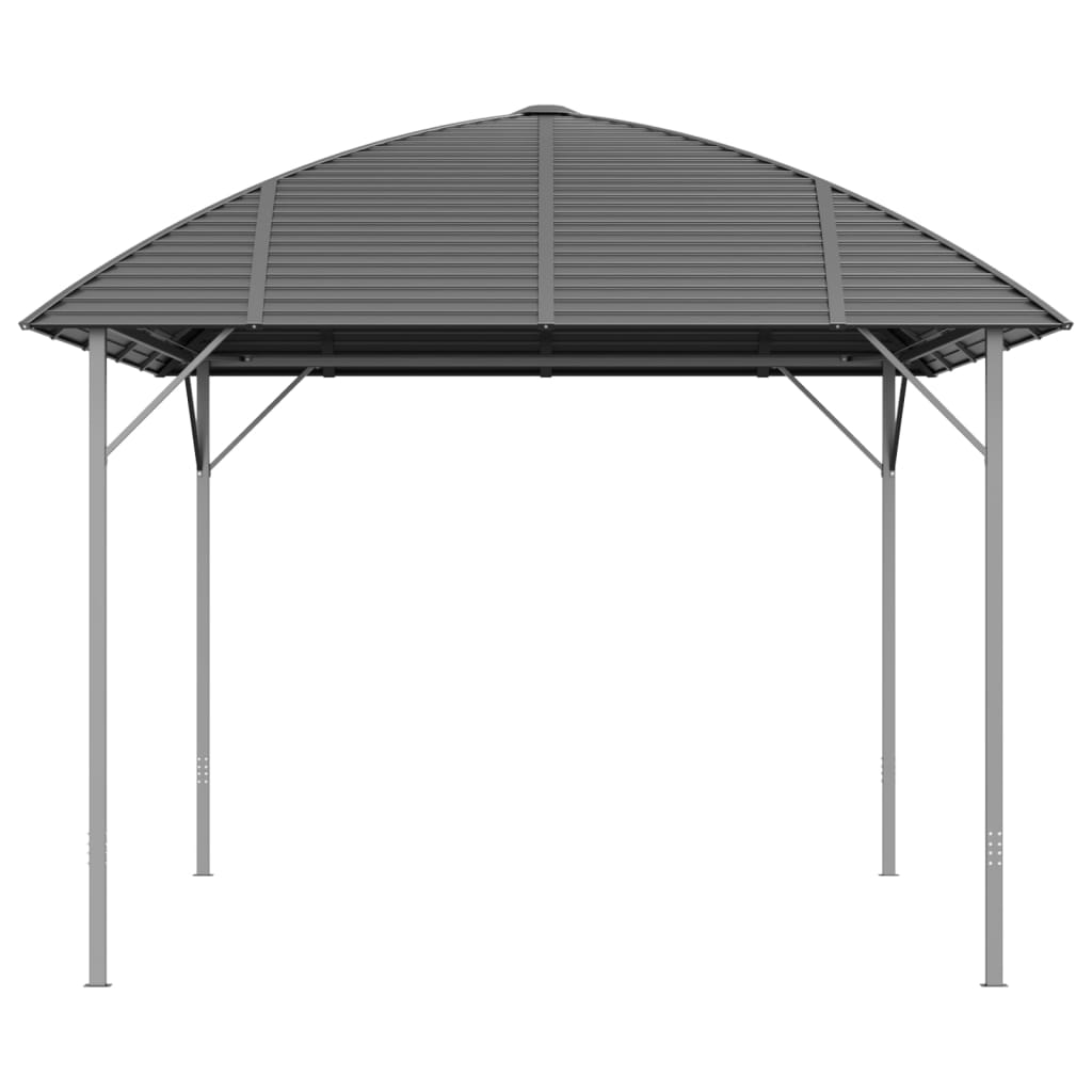 Gazebo com telhado em arco 3x4 m antracite