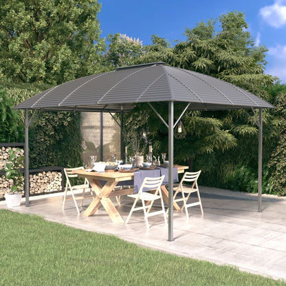 Gazebo com telhado em arco 3x4 m antracite