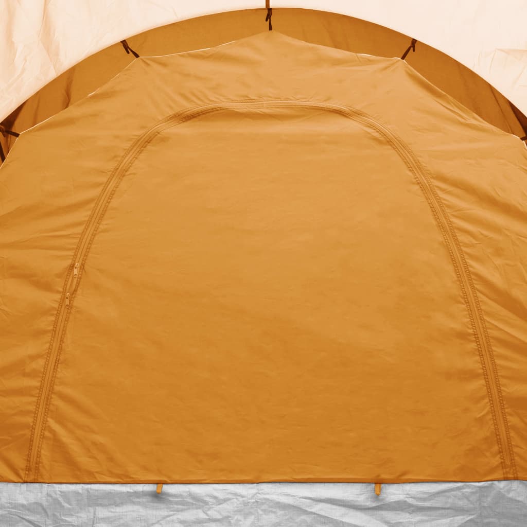 Tenda de campismo para 6 pessoas cinzento e laranja