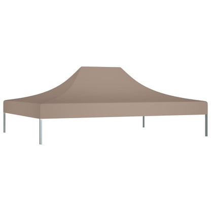 Teto para tenda de festas 4,5x3 m 270 g/m² cinzento-acastanhado