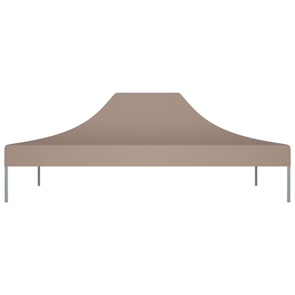 Teto para tenda de festas 4,5x3 m 270 g/m² cinzento-acastanhado