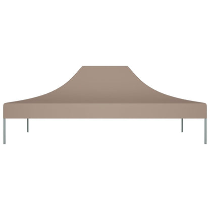 Teto para tenda de festas 4,5x3 m 270 g/m² cinzento-acastanhado