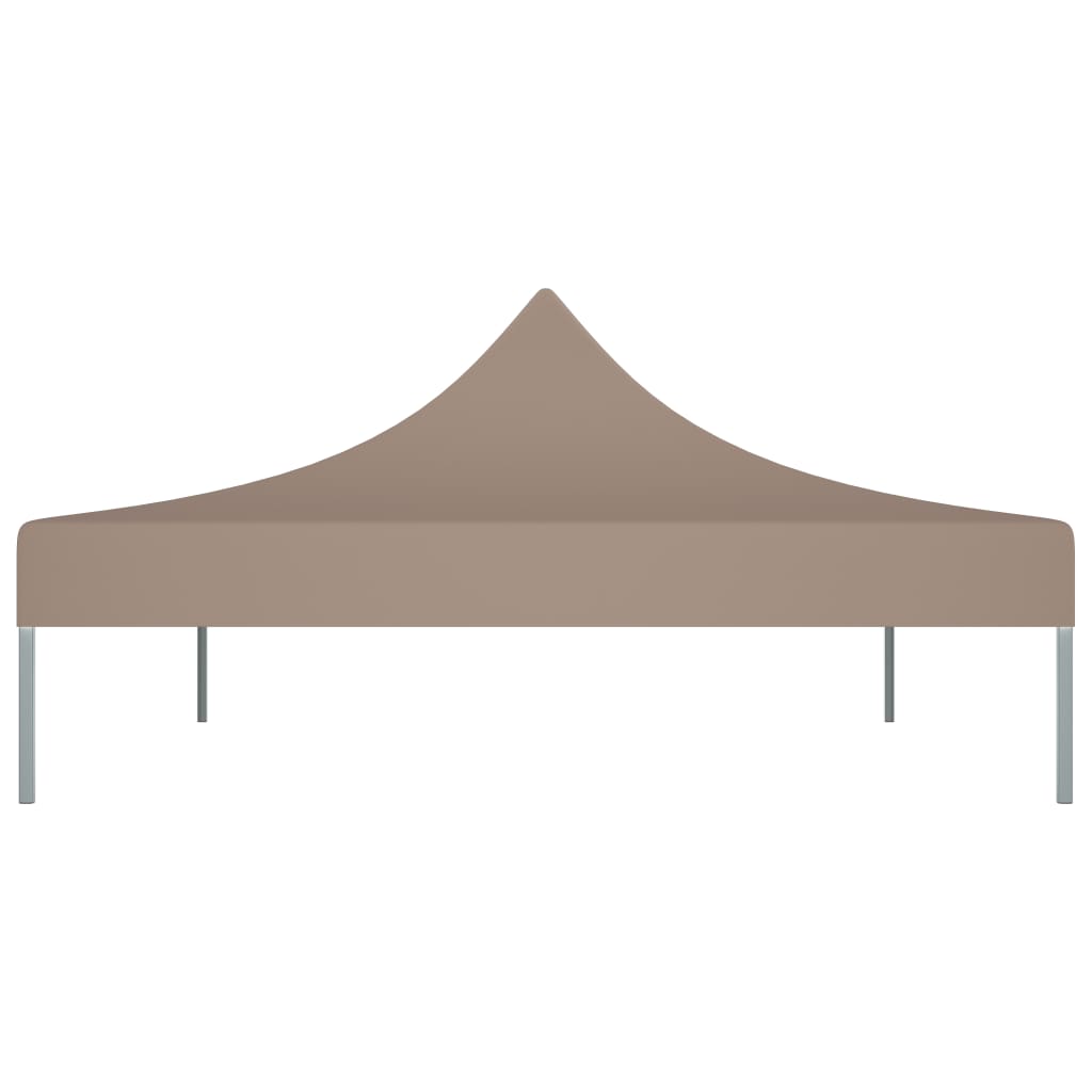 Teto para tenda de festas 4,5x3 m 270 g/m² cinzento-acastanhado