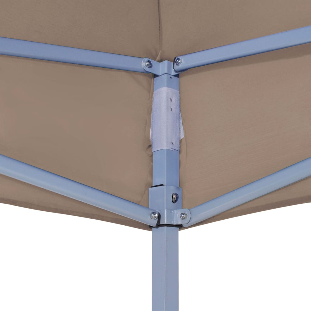 Teto para tenda de festas 4,5x3 m 270 g/m² cinzento-acastanhado