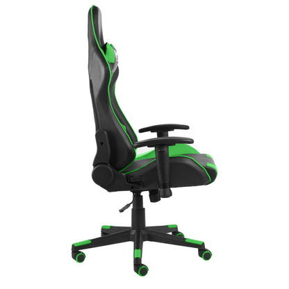 Cadeira de gaming giratória PVC verde