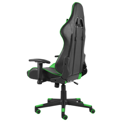 Cadeira de gaming giratória PVC verde