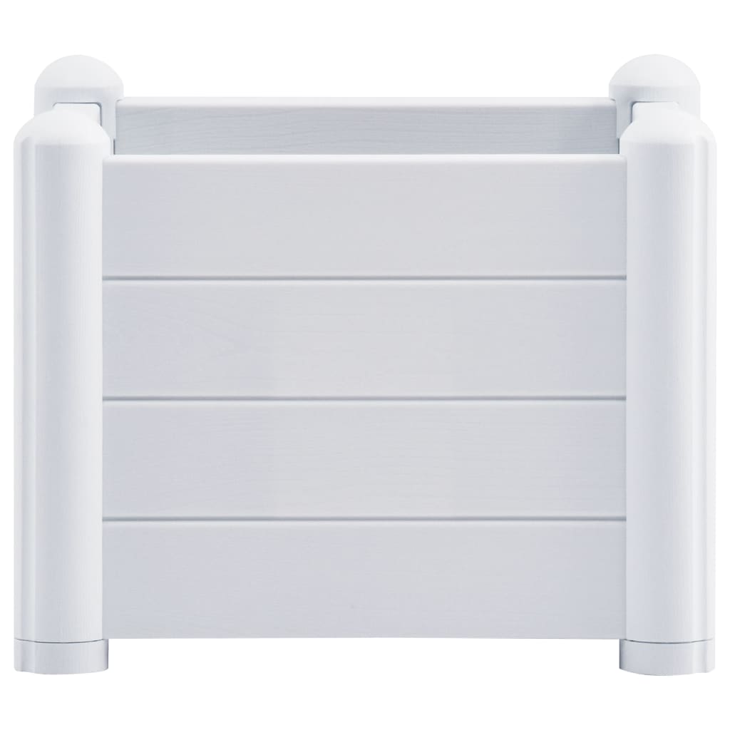 Canteiro elevado para jardim PP 43x43x35 cm branco