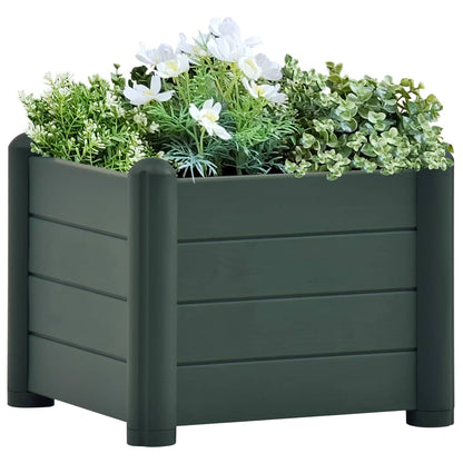 Canteiro elevado para jardim PP 43x43x35 cm verde