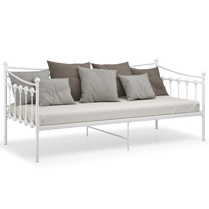 Sofá-cama 90x200 cm metal branco