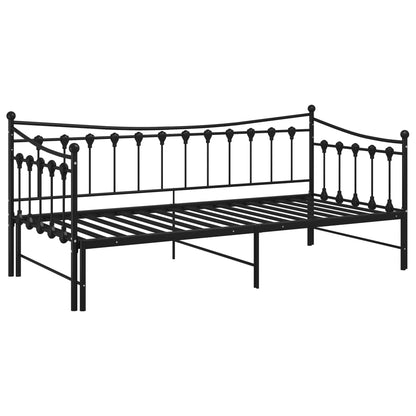 Estrutura sofá-cama de puxar 90x200 cm metal preto