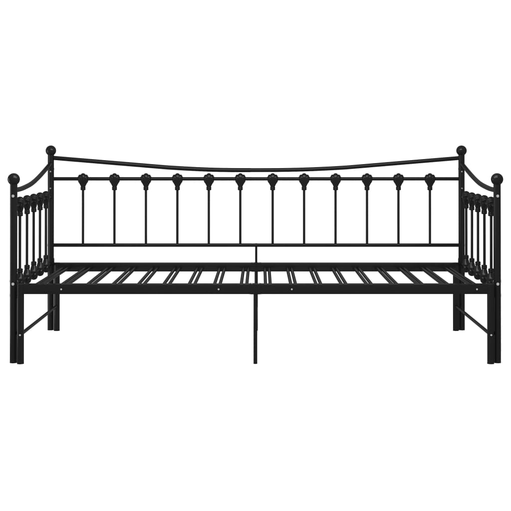 Estrutura sofá-cama de puxar 90x200 cm metal preto