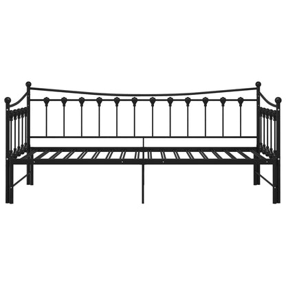 Estrutura sofá-cama de puxar 90x200 cm metal preto