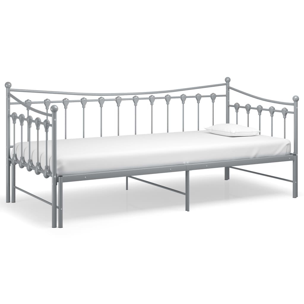 Estrutura sofá-cama de puxar 90x200 cm metal cinzento