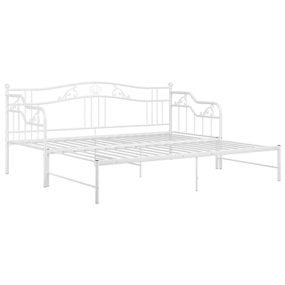 Estrutura sofá-cama de puxar 90x200 cm metal branco