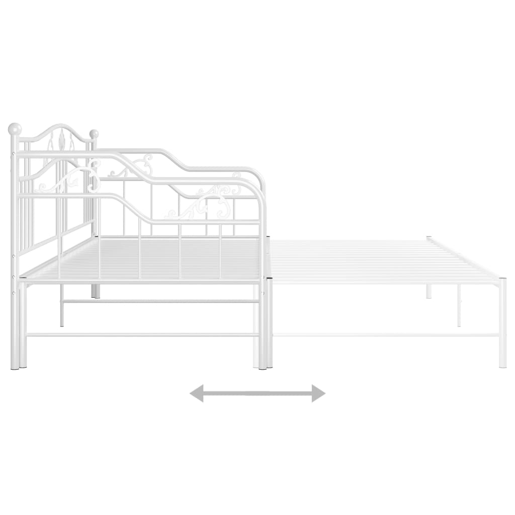 Estrutura sofá-cama de puxar 90x200 cm metal branco