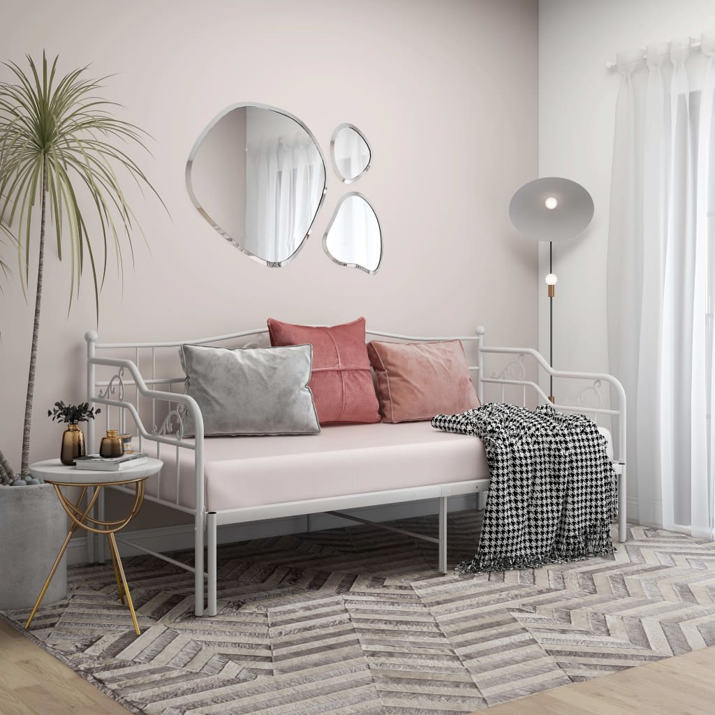 Estrutura sofá-cama de puxar 90x200 cm metal branco