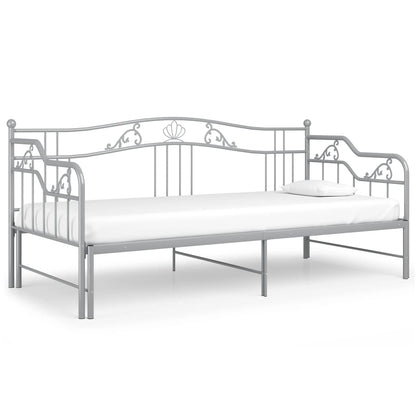 Estrutura sofá-cama de puxar 90x200 cm metal cinzento