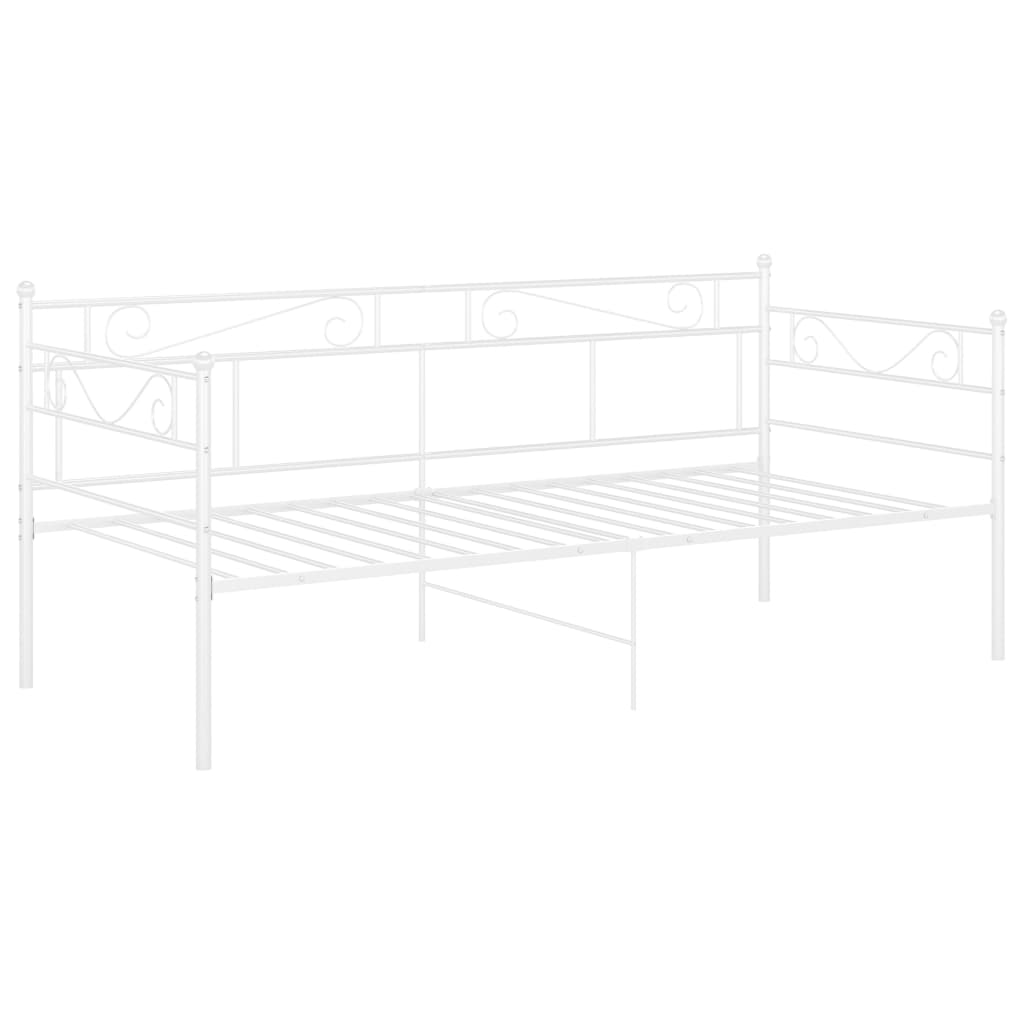 Sofá-cama 90x200 cm metal branco