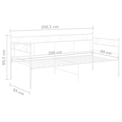 Sofá-cama 90x200 cm metal branco