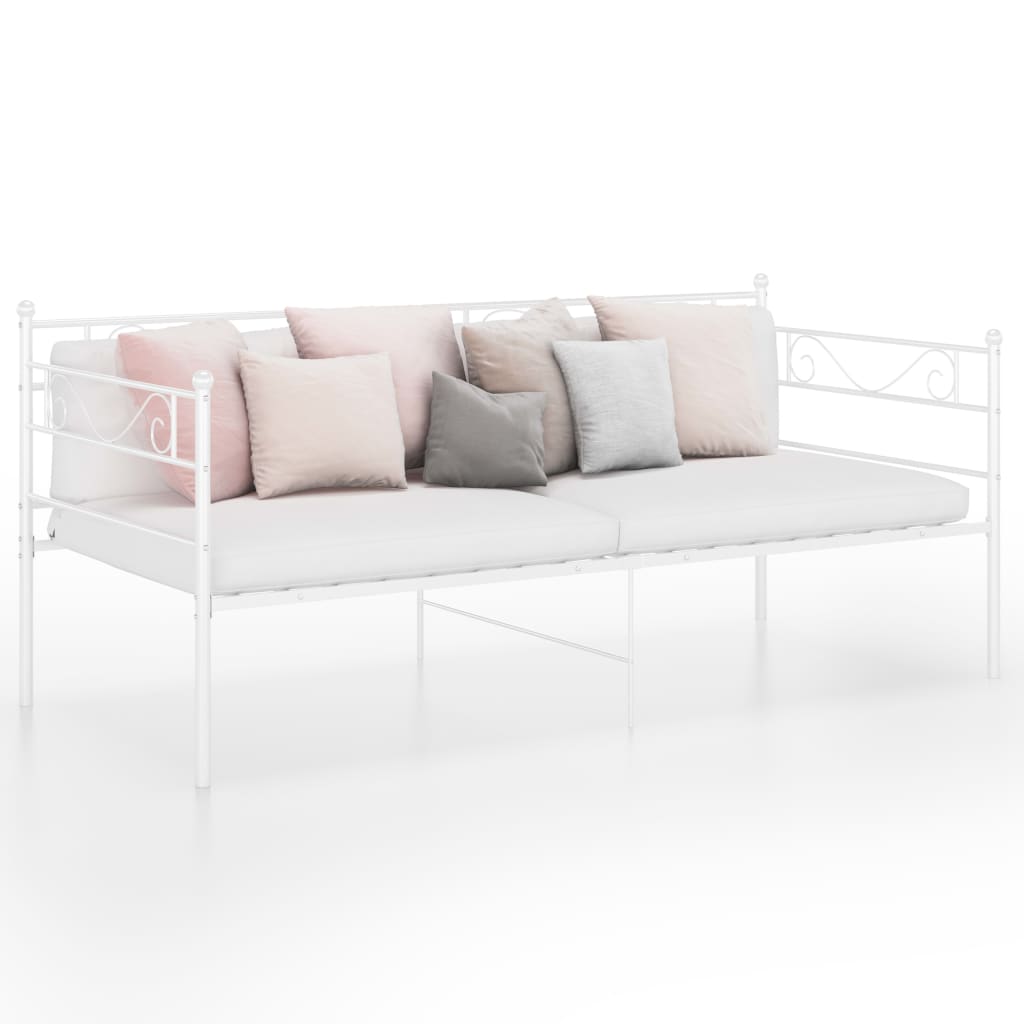 Sofá-cama 90x200 cm metal branco