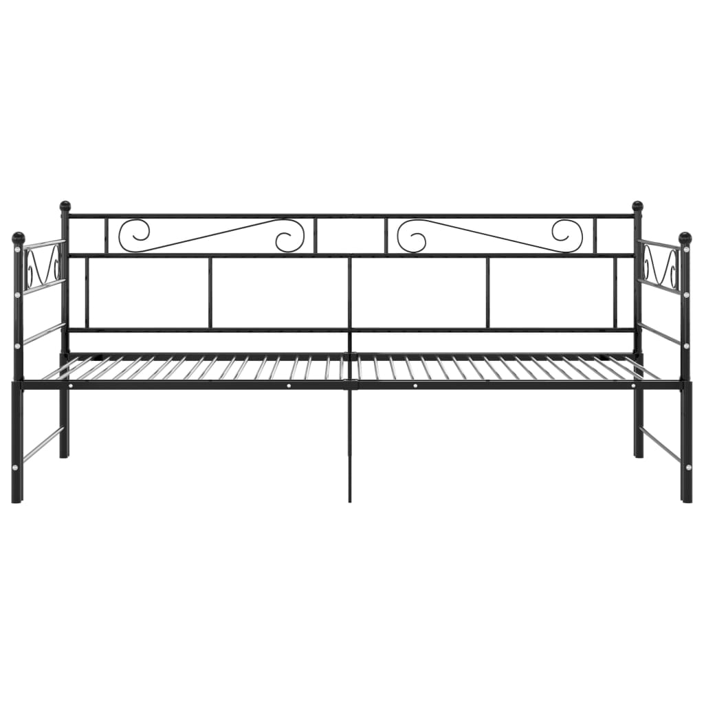 Estrutura sofá-cama de puxar 90x200 cm metal preto