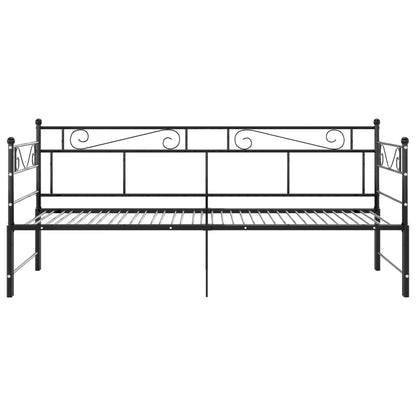 Estrutura sofá-cama de puxar 90x200 cm metal preto