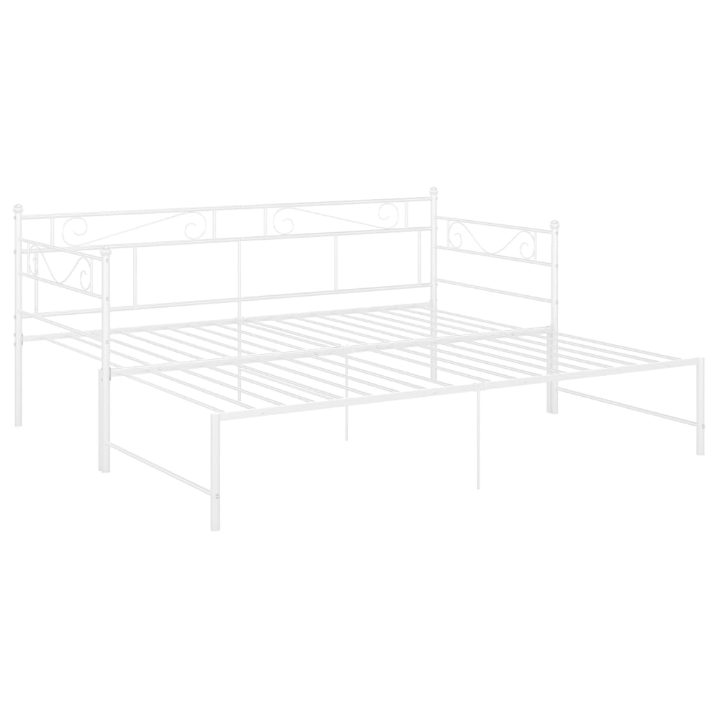 Estrutura sofá-cama de puxar 90x200 cm metal branco