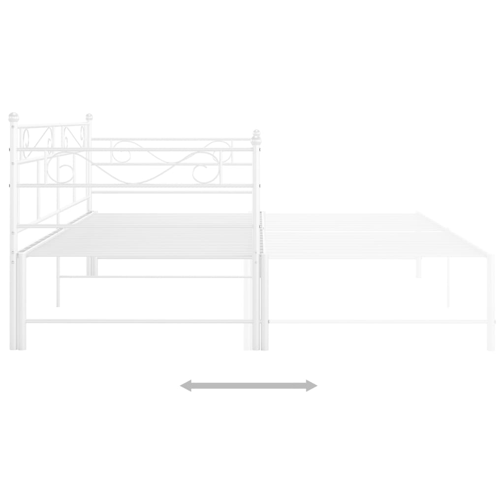 Estrutura sofá-cama de puxar 90x200 cm metal branco