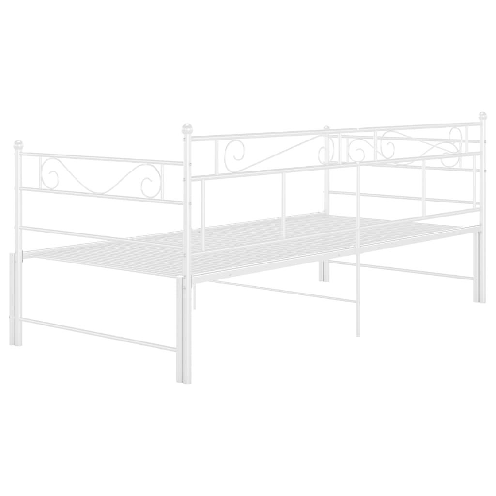 Estrutura sofá-cama de puxar 90x200 cm metal branco