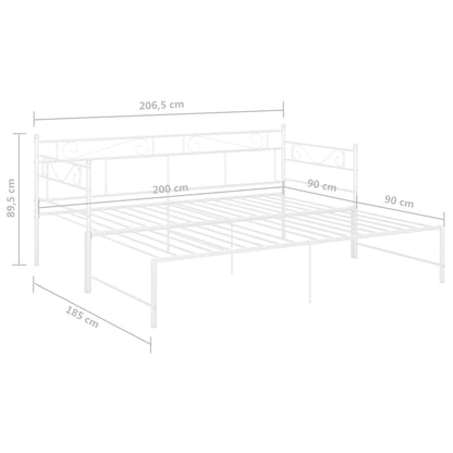 Estrutura sofá-cama de puxar 90x200 cm metal branco