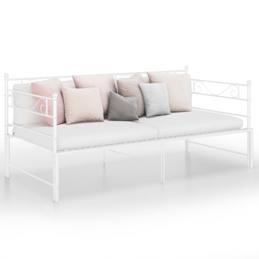 Estrutura sofá-cama de puxar 90x200 cm metal branco