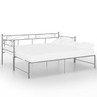 Estrutura sofá-cama de puxar 90x200 cm metal cinzento