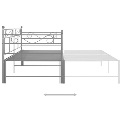 Estrutura sofá-cama de puxar 90x200 cm metal cinzento