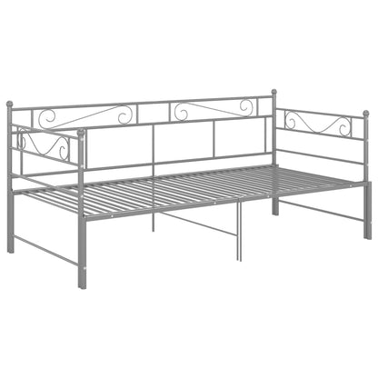 Estrutura sofá-cama de puxar 90x200 cm metal cinzento