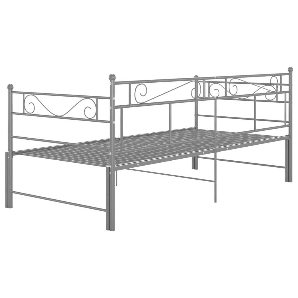 Estrutura sofá-cama de puxar 90x200 cm metal cinzento