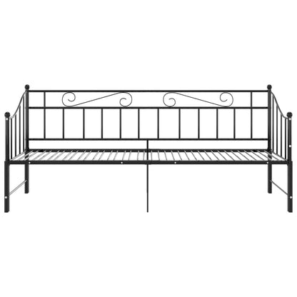 Estrutura sofá-cama de puxar 90x200 cm metal preto