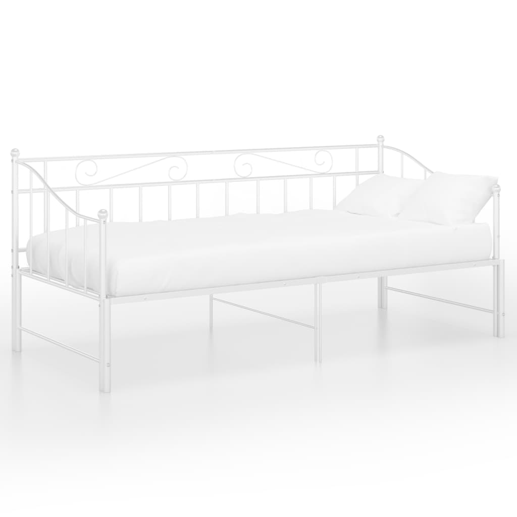 Estrutura sofá-cama de puxar 90x200 cm metal branco