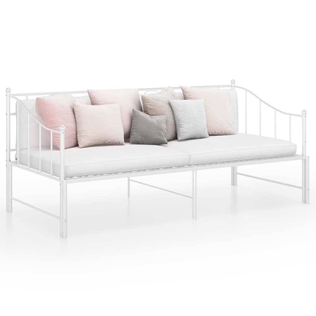 Estrutura sofá-cama de puxar 90x200 cm metal branco