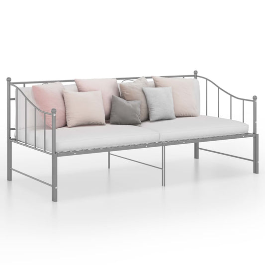 Estrutura sofá-cama de puxar 90x200 cm metal cinzento