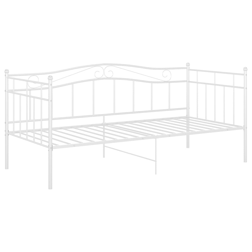 Sofá-cama 90x200 cm metal branco