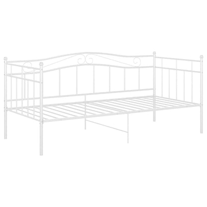 Sofá-cama 90x200 cm metal branco