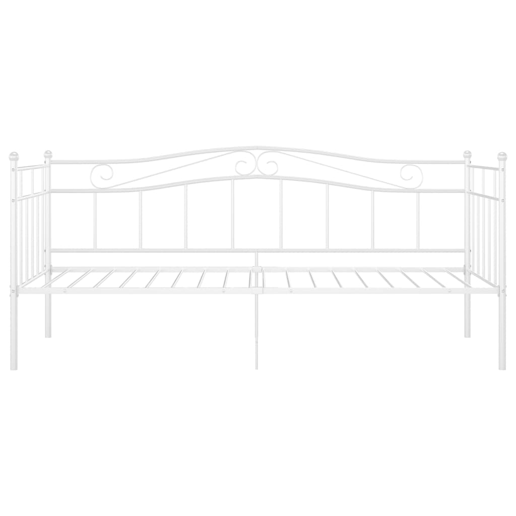 Sofá-cama 90x200 cm metal branco