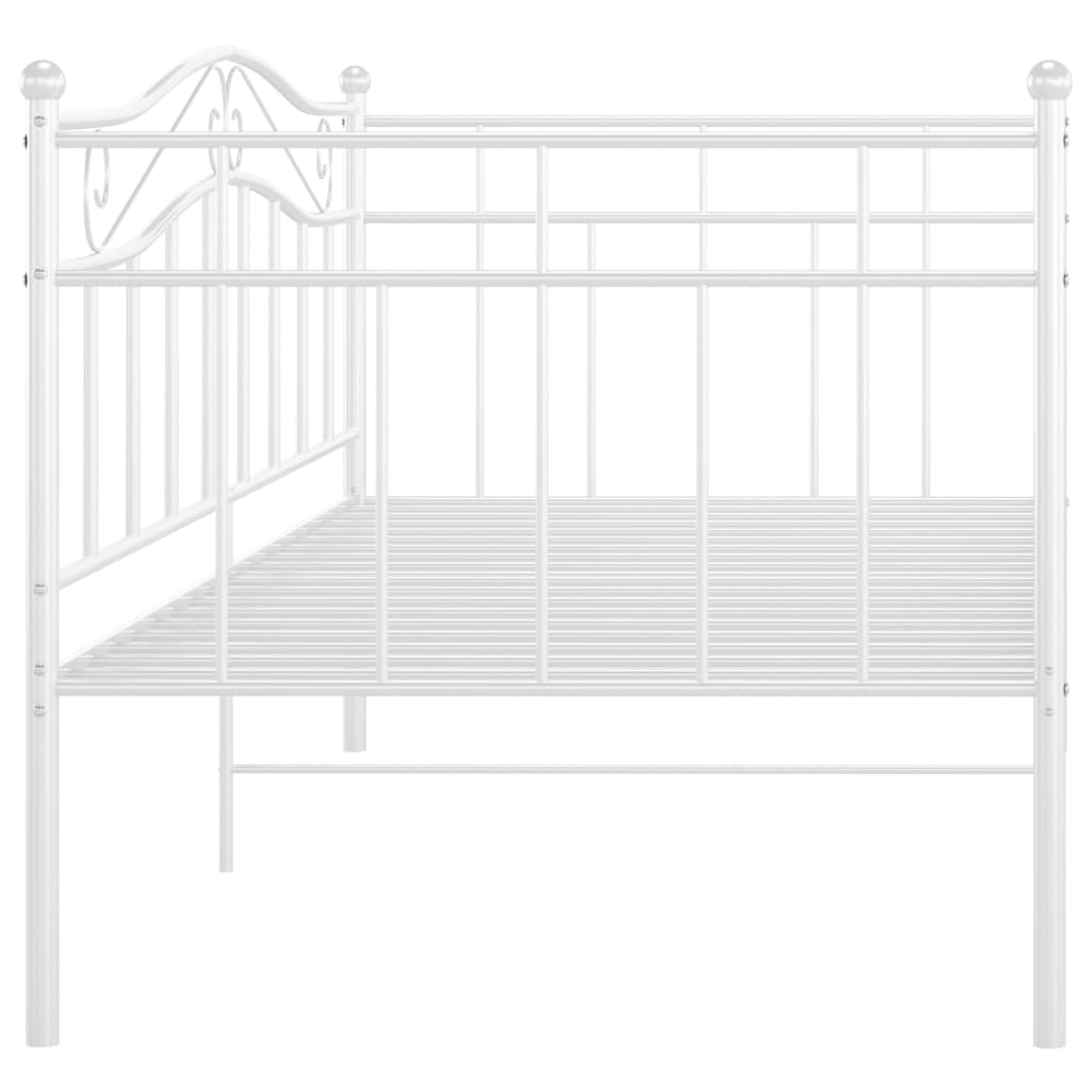 Sofá-cama 90x200 cm metal branco