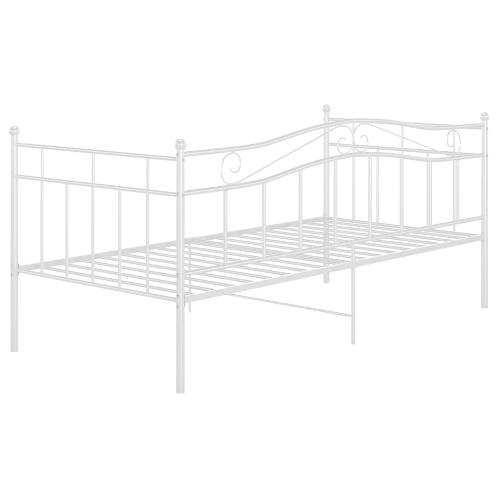 Sofá-cama 90x200 cm metal branco