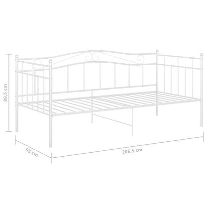 Sofá-cama 90x200 cm metal branco