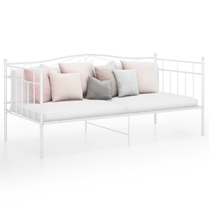 Sofá-cama 90x200 cm metal branco